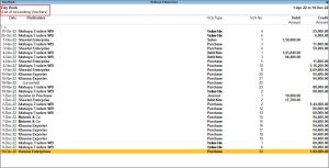 Accounting Entries in Day Book in TallyPrime