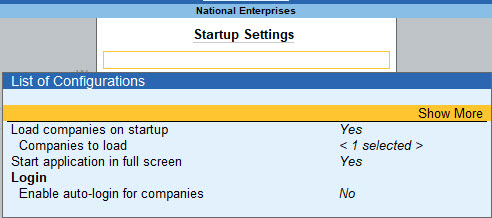 Load Company on Startup