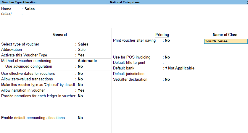Create Voucher Class in TallyPrime