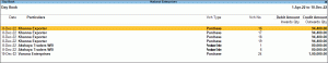 Delete a Transaction in Day Book