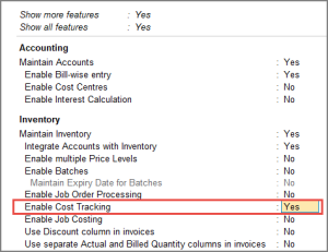 Enable Cost Tracking
