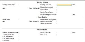 Purchase against Receipt Note in TallyPrime