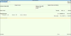 Rejection Out Voucher in TallyPrime
