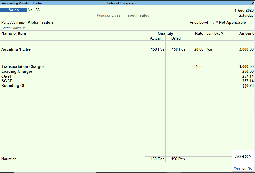 Record Transactions Using Voucher Class in TallyPrime