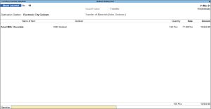 Stock Journal Voucher Class in TallyPrime