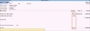 Zero Value Items in Voucher in TallyPrime