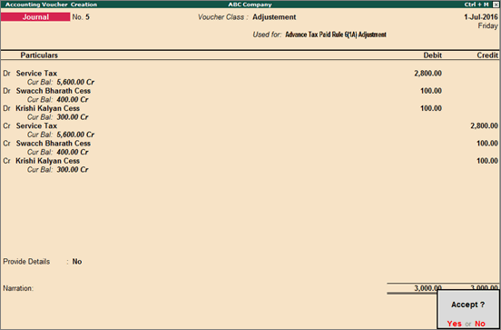 Accounting Voucher in TallyPrime