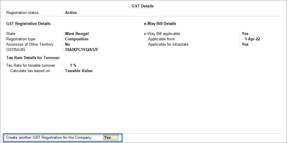 GST Compositon Registration