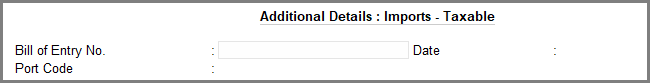 Import Details