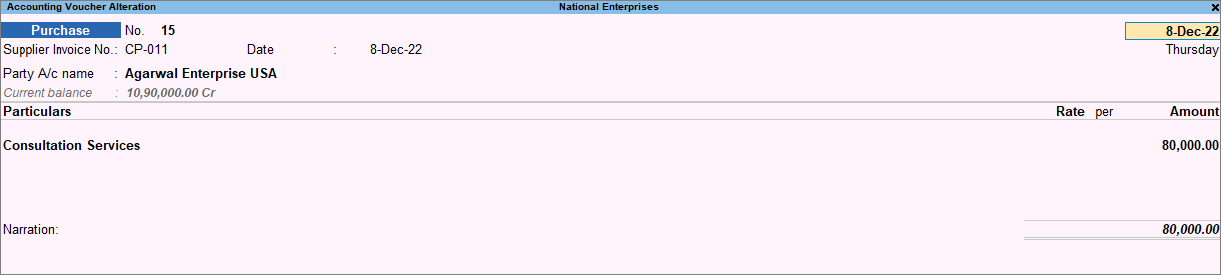 Import Services GST Composition