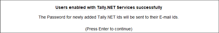 Users Enabled With Tally.NET Services