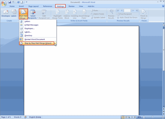 MS Word Mail Merge Wizard