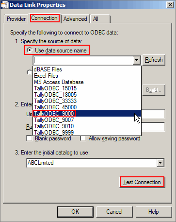 Test the Connect of Mail Merge in Word File with Tally ODBC
