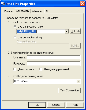 Enter the Initial Catalog to Use Mail Merge in MS Word 2003