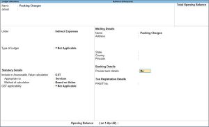 Expense Value in Assessable GST Value in TallyPrime