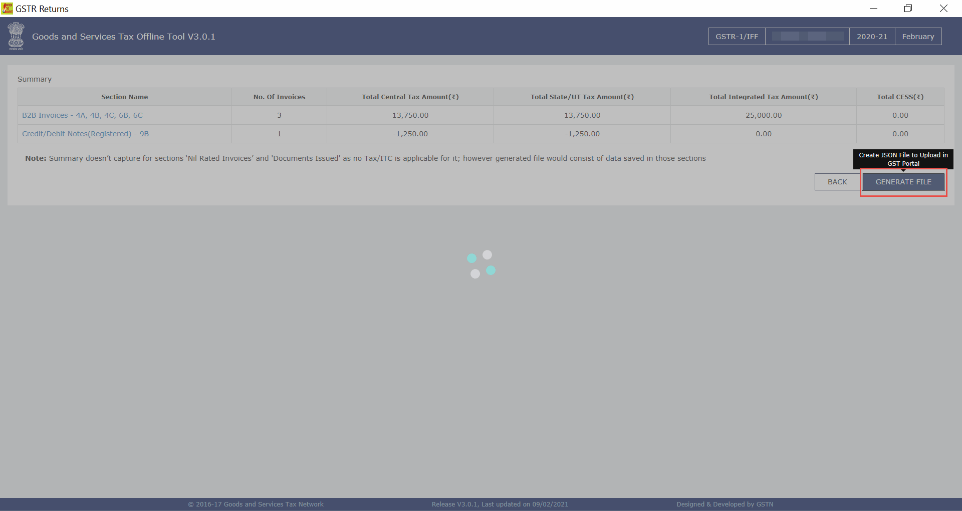 Generate JSON Files Using GST Offline Tool