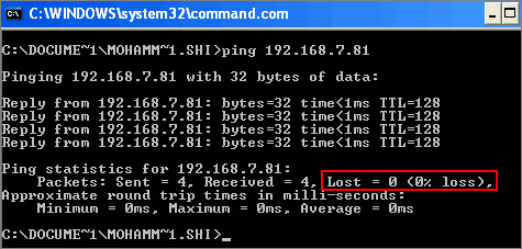 Check network connectivity