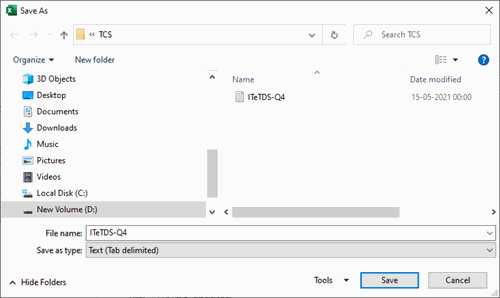 Save and Update the Text File