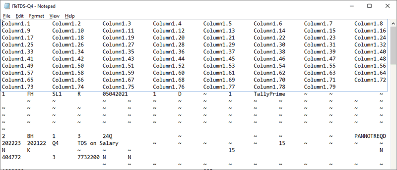 remove the column numbers
