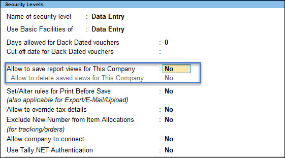Secure my saved views of reports