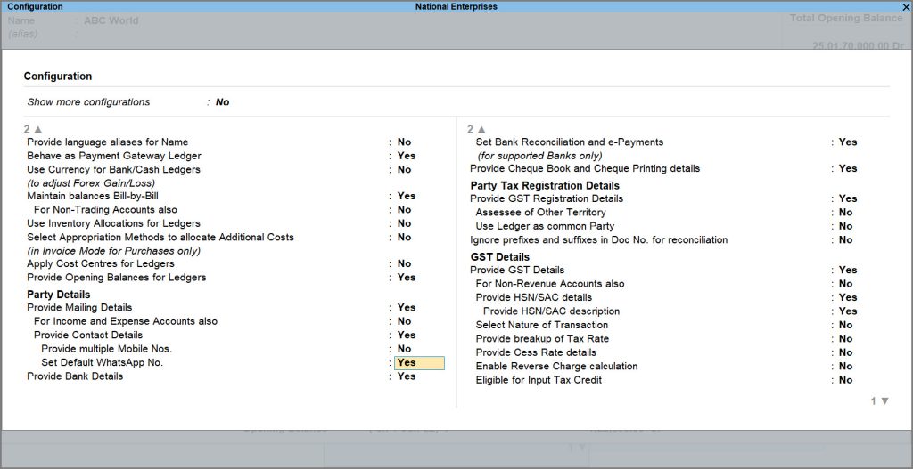 ledger-alteration-configuration