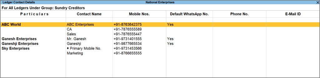 ledger-contact-details