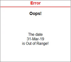 Error - Date Out of Range - Data Split - TallyPrime