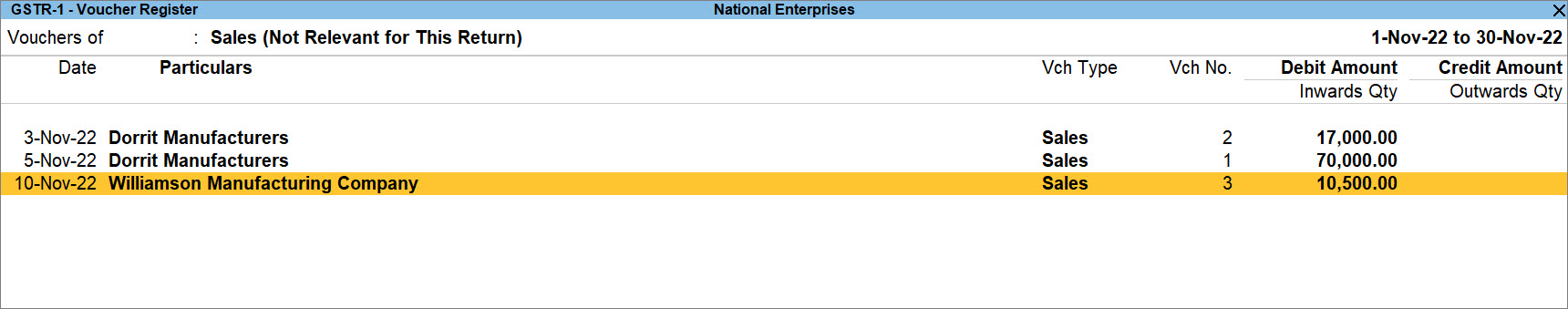 DTA Exports in GSTR-1 in TallyPrime