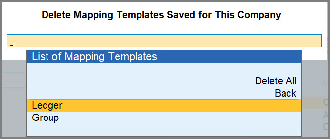 List of Mapping Templates