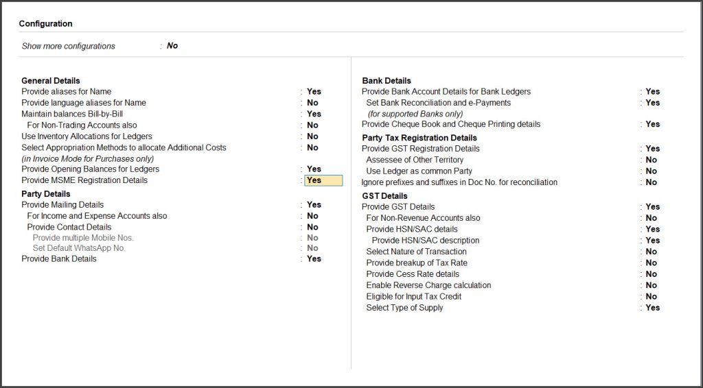 ledger config