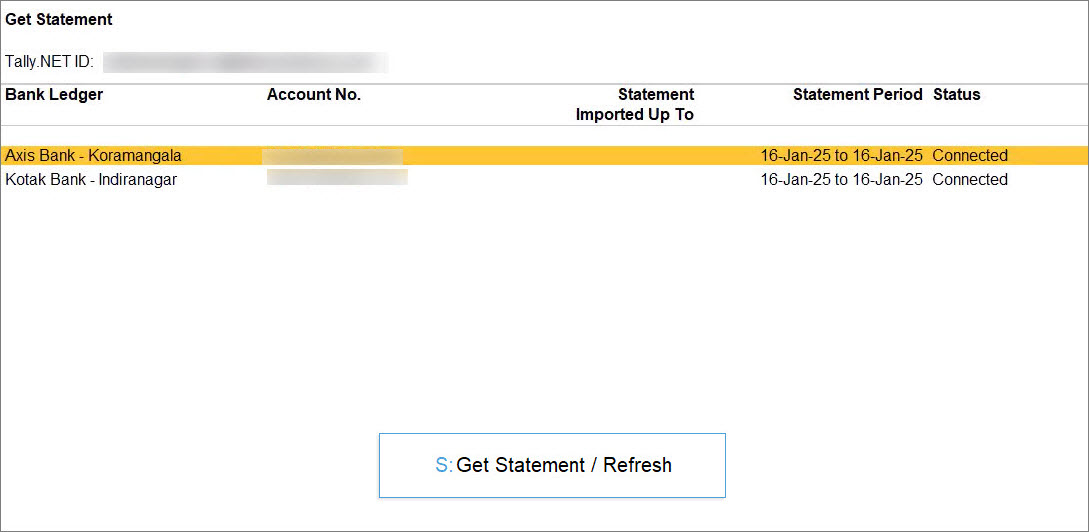 Get Bank Statement right in TallyPrime