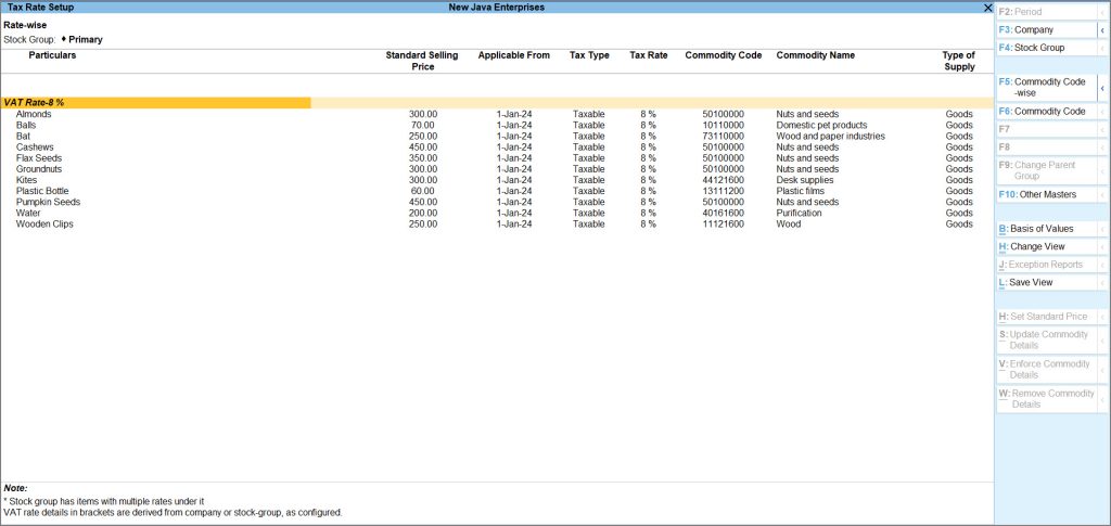 tax-rate-setup-report
