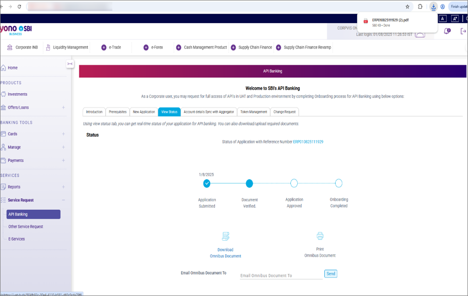 Download the Omnibus Document on the SBI Portal