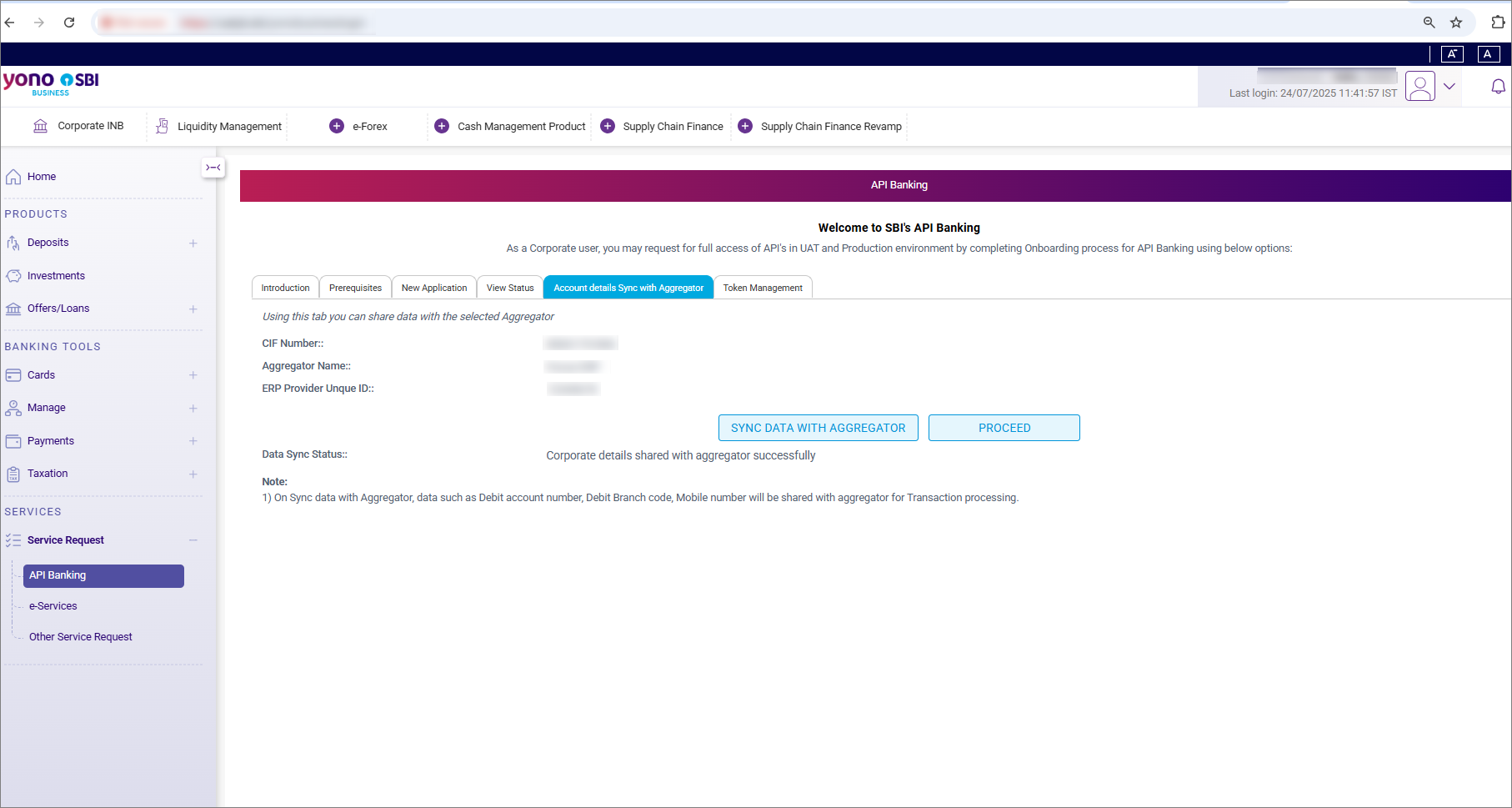 Sync Data with Aggregator