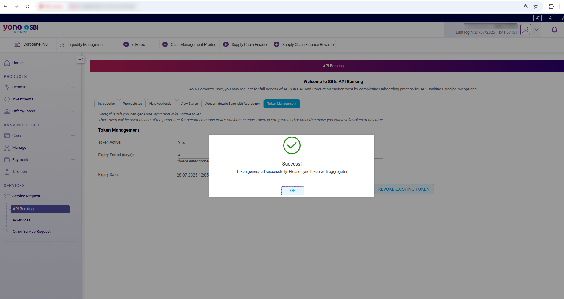 Token Management Successful