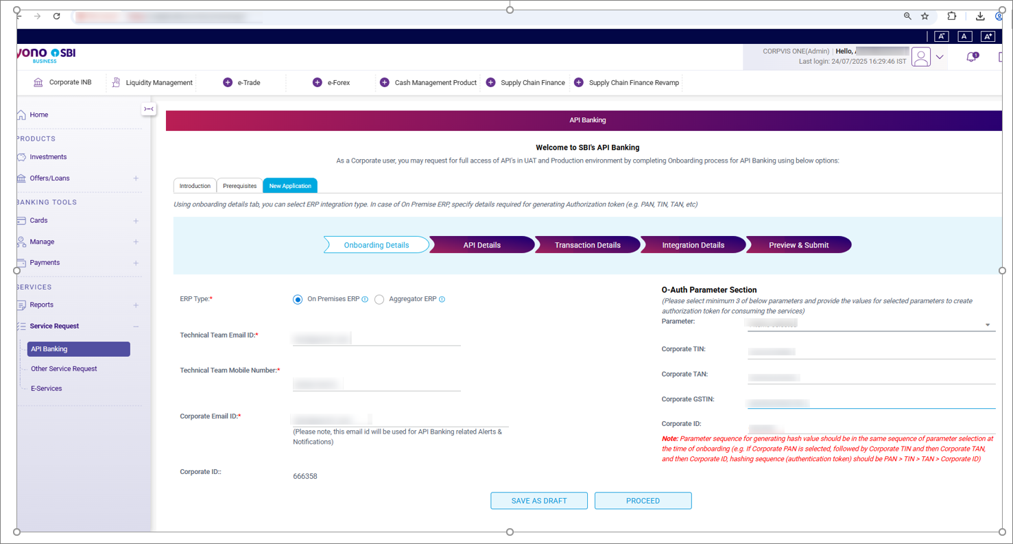 Onboarding Details