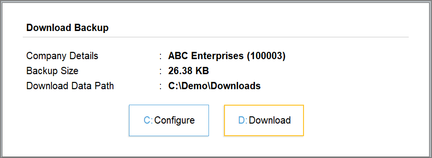 Download Backup from TallyDrive in TallyPrime