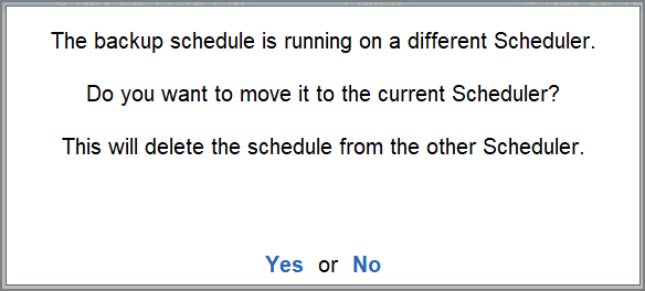 Move Schedule in TallyPrime