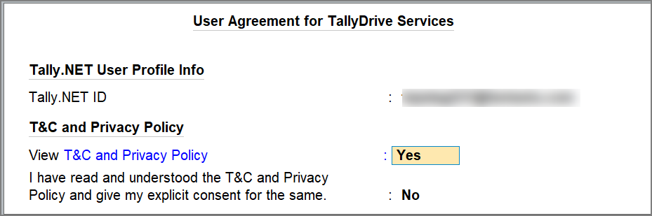 User Agreement for TallyDrive Services